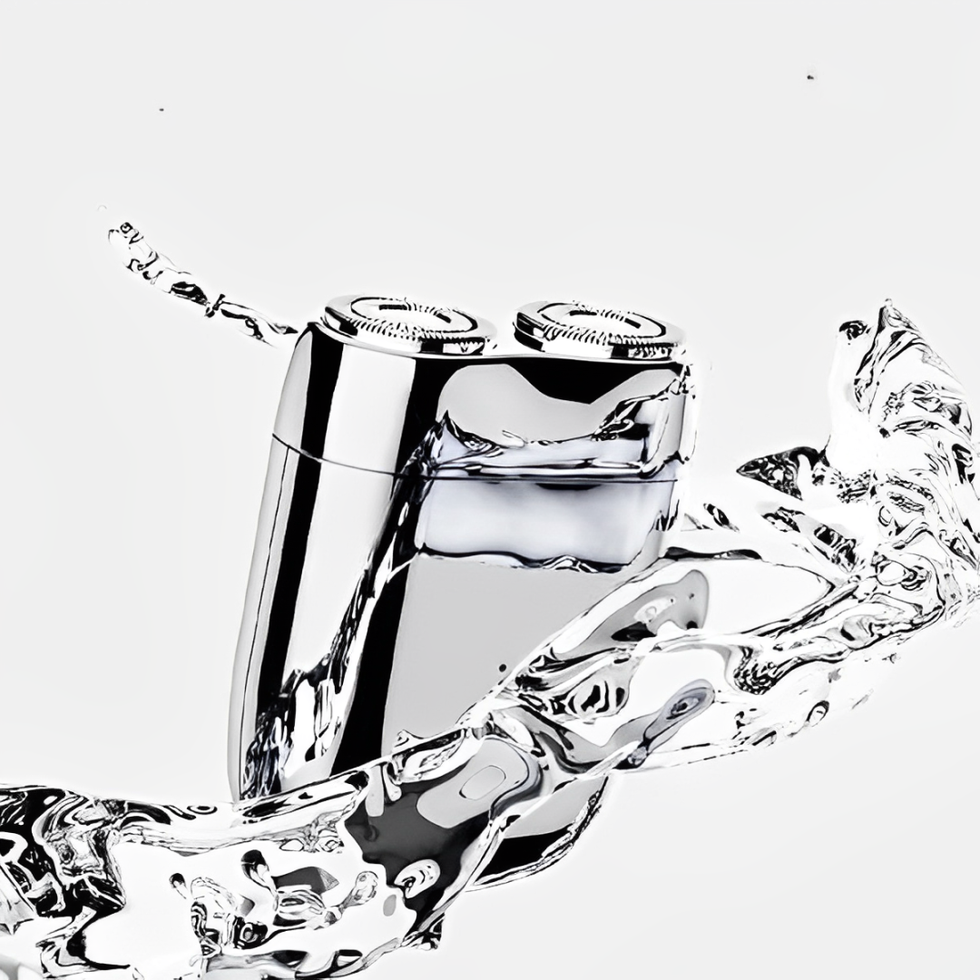 Dual Rotary Head Shaver with Wet and Dry Use and Aluminum Body