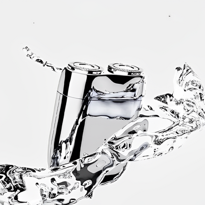 Dual Rotary Head Shaver with Wet and Dry Use and Aluminum Body