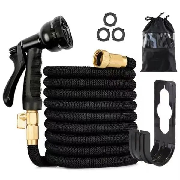 Expandable Garden Hose 100ft with 8 Spray Nozzle and Puncture Resistant Fabric