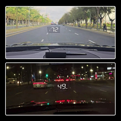 Windshield Heads Up Display with Digital Speedometer and GPS Tracking