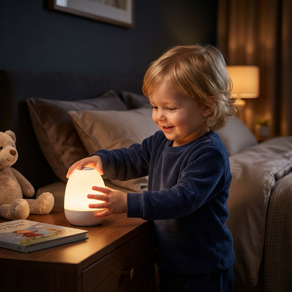 Silicone Egg Night Light with Touch Dimming Control