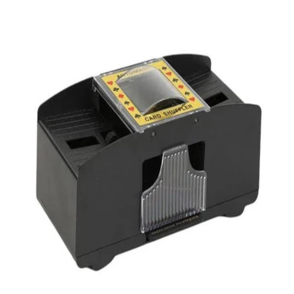 Automatic Playing Card Shuffler in 2 Deck 4 Deck and 6 Deck Sizes with Two Power Options
