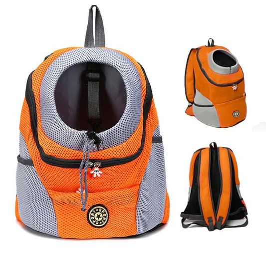 Dog Carrier Backpack with Padded Bottom and Mesh Ventilation for Bike Rides