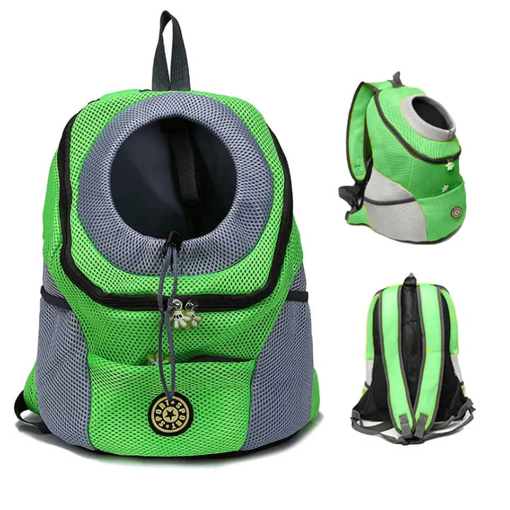 Dog Carrier Backpack with Padded Bottom and Mesh Ventilation for Bike Rides