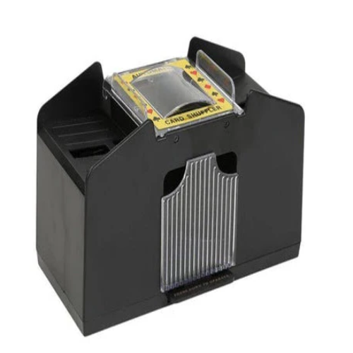 Automatic Playing Card Shuffler in 2 Deck 4 Deck and 6 Deck Sizes with Two Power Options