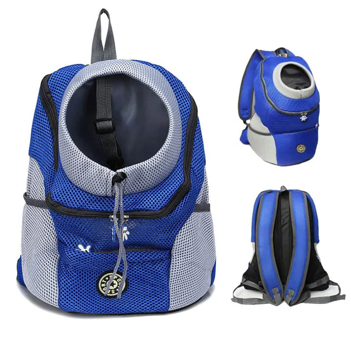 Dog Carrier Backpack with Padded Bottom and Mesh Ventilation for Bike Rides