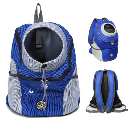 Dog Carrier Backpack with Padded Bottom and Mesh Ventilation for Bike Rides