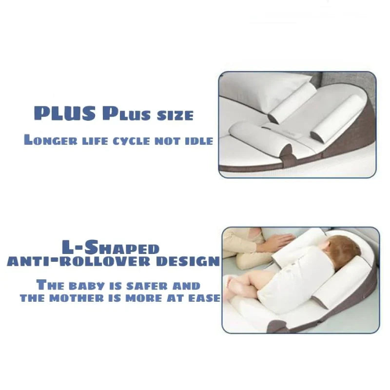 Infant Wedge Pillow with Memory Foam Core and Removable Cover for Crib Sleep