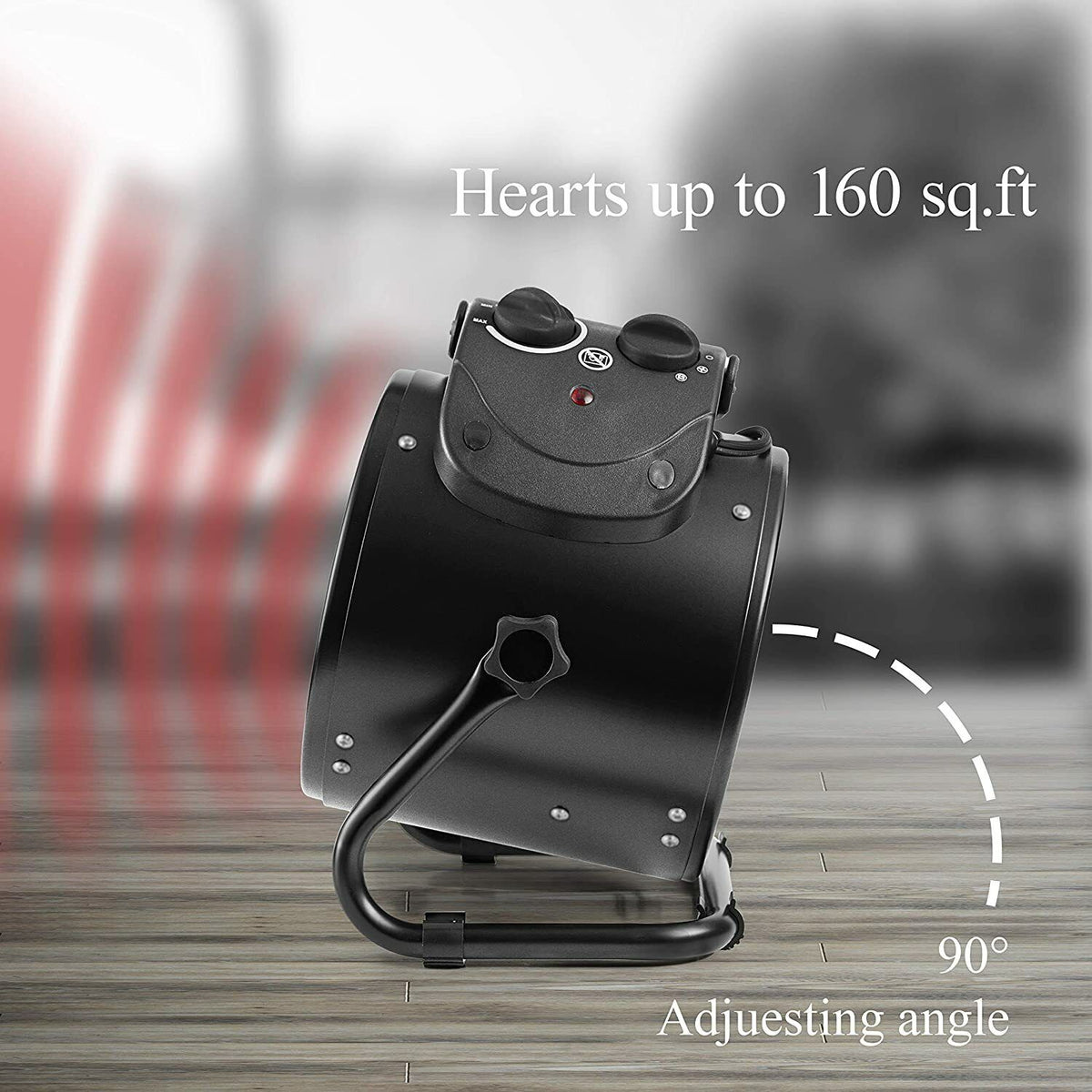 Space Heater with Steel Coil and Dual Air Circulation for Greenhouses and Grow Tents