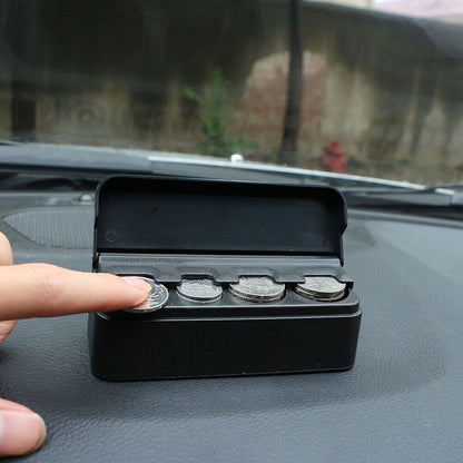 Slim Plastic Coin Holder for a Car Console or Cup Holder That Fits Coins up to 1.05 Inches Across