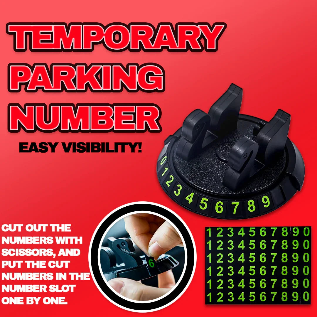 3 in 1 Car Dashboard Phone Mat with Non Slip Base, Rotating Holder and Parking Number Digits