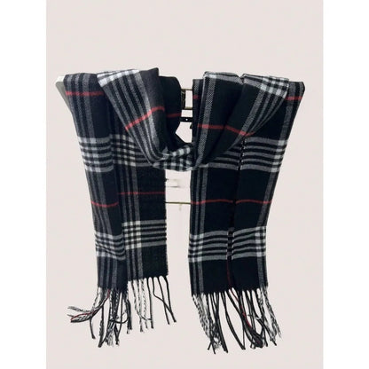 Plaid Winter Scarf 70 Inches with Soft Polyester Fabric and Unisex Design