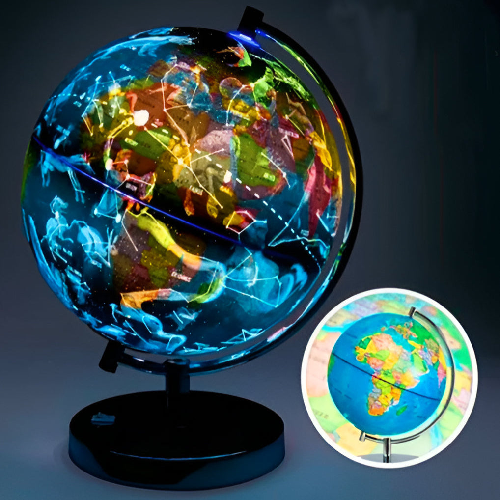 Levitating World Globe with LED Constellation Night Light and Touch Switch