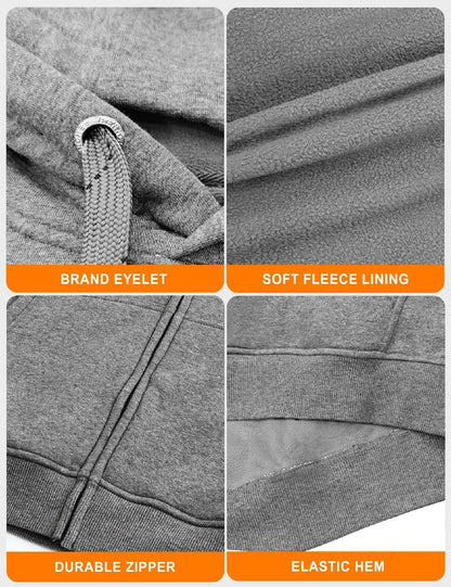 Heated Zip Hoodie with Five Warming Zones and Dual Zone Controls for Cold Weather