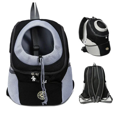 Dog Carrier Backpack with Padded Bottom and Mesh Ventilation for Bike Rides
