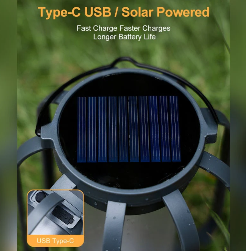 Solar Flame Light with Automatic Dusk Sensor and Flickering Effect, Waterproof