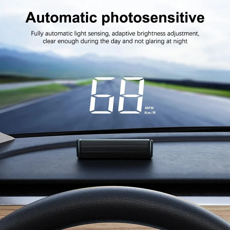 Windshield Heads Up Display with Digital Speedometer and GPS Tracking