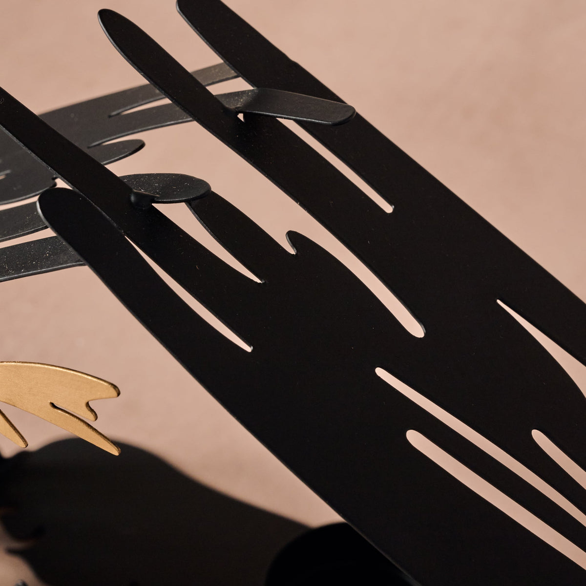 Silhouette Nativity Creche Cut From One Piece of Iron with Candle Cup and Golden Star