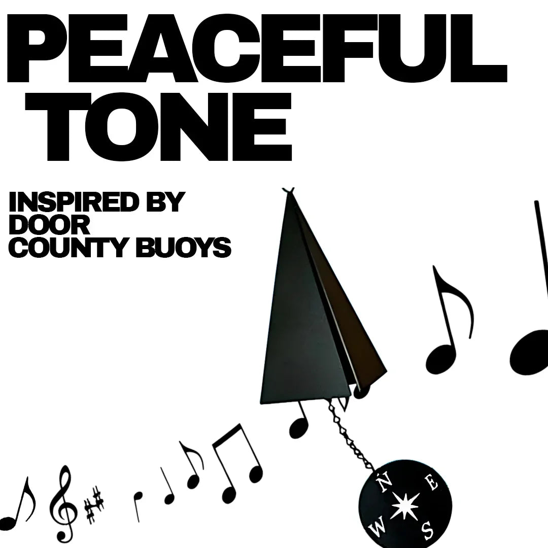 Triangular Steel Wind Bell with Three Tones, Compass Windcatcher, and Jack Chain