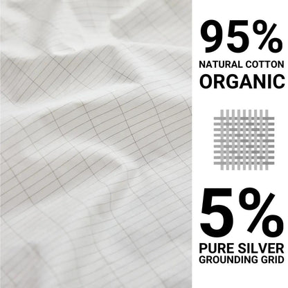 Grounding Bed Sheet with Detachable Grounding Cord and Breathable Low-Profile Fabric