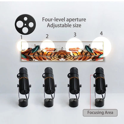 Adjustable LED Spotlight with Swivel Head and Three Color Temperatures, Dimmable Ceiling Mount