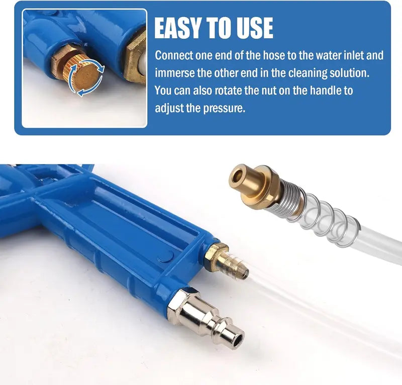 Pneumatic Air Blow Gun - Heavy-Duty Industrial Metal Mechanic Tool, Cleaning Degreaser Sprayer for Narrow Spaces, Tools for Mechanics (Engine Compartment, Mechanical Interior Use), Mechanic Tools Home allveramart