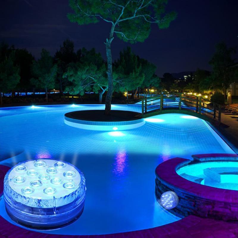 Submersible LED Light with 16-Color Remote and Suction Cup Mounting for Pools
