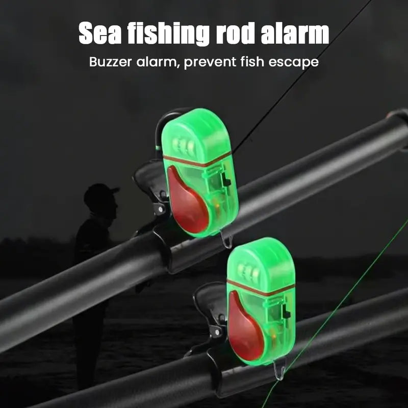 Fishing Bite Alarm with LED Light, New Sensitive Smart Electronic Fishing Bells for Rods, Fish Bite Alarm Sound Alert Bell, Clip-On Electronic Fishing Alarms Bite Alarms for Fishing allveramart