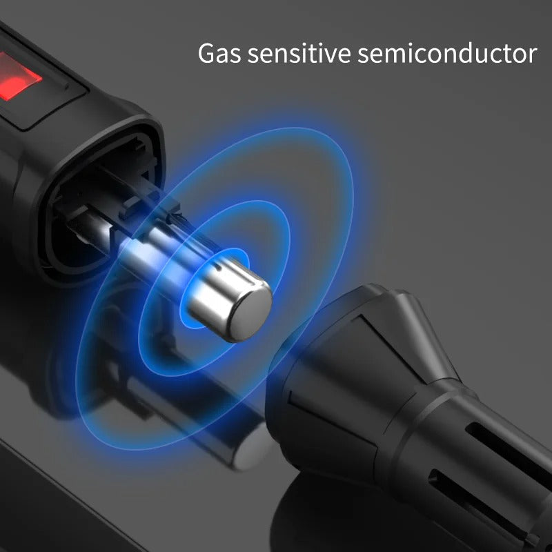 Handheld Gas Leak Detector with a Semiconductor Sensor, Sound and Light Alarm and Adjustable Sensitivity