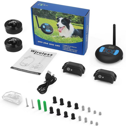 Wireless Dog Fence System with Rechargeable Collar and Three Correction Modes