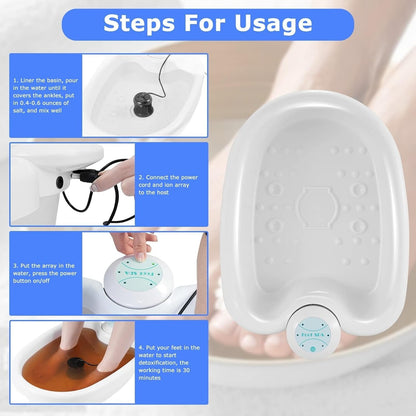 Ionic Detox Foot Spa with Digital LED Timer and Ionization Array