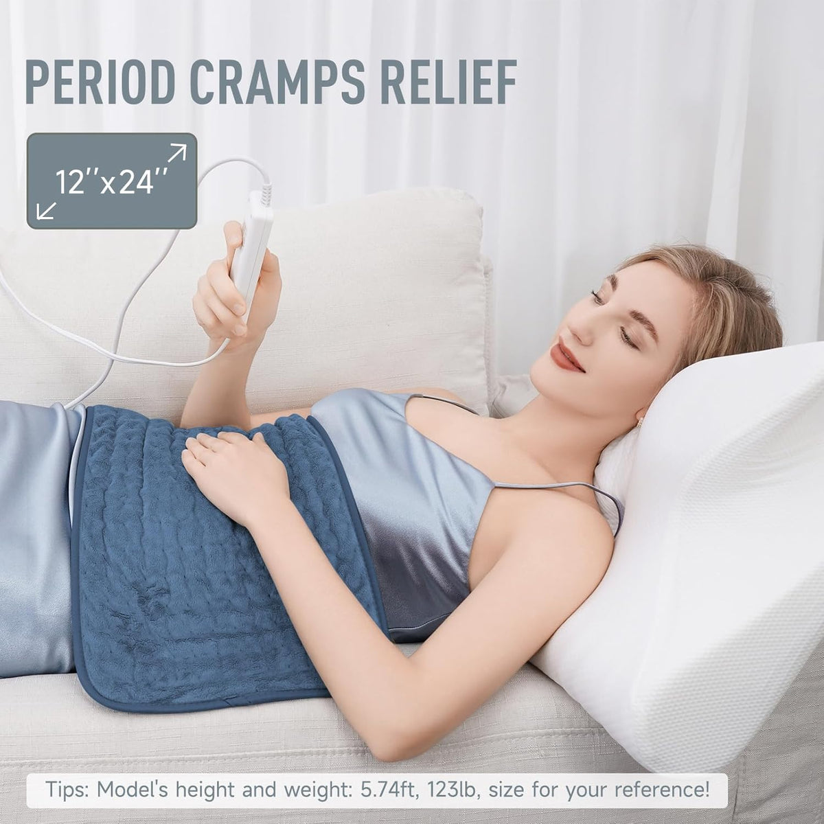 Heating Pad 24x12 Inch with Six Temperature Settings and Auto Shutoff Timer