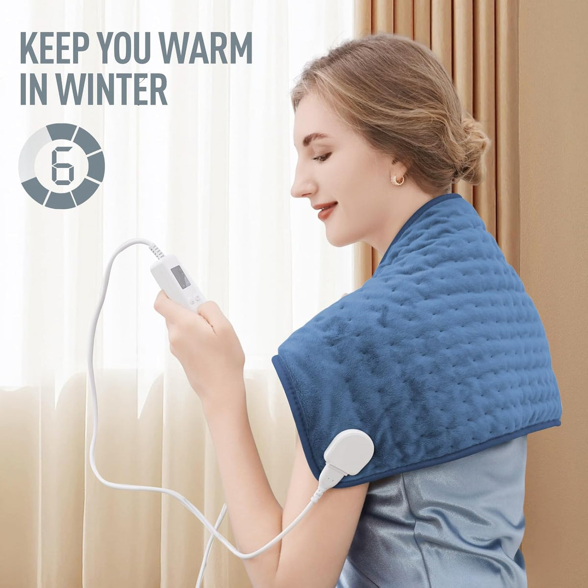 Heating Pad 24x12 Inch with Six Temperature Settings and Auto Shutoff Timer