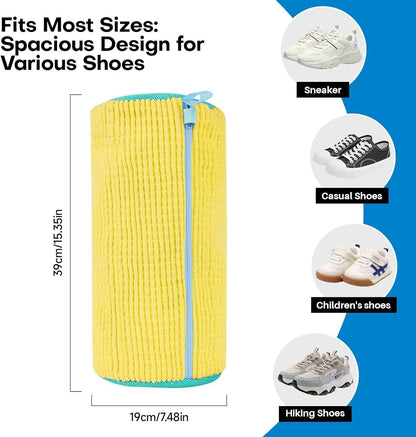 Washing Machine Sneaker Bag with Microfiber Chenille Interior and Hidden Zipper