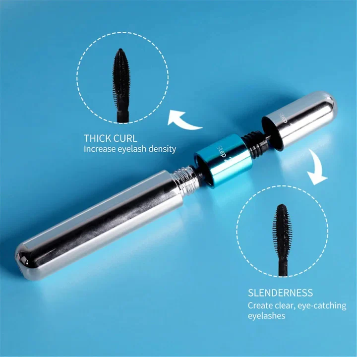 Dual Brush Waterproof Mascara for Length and Volume