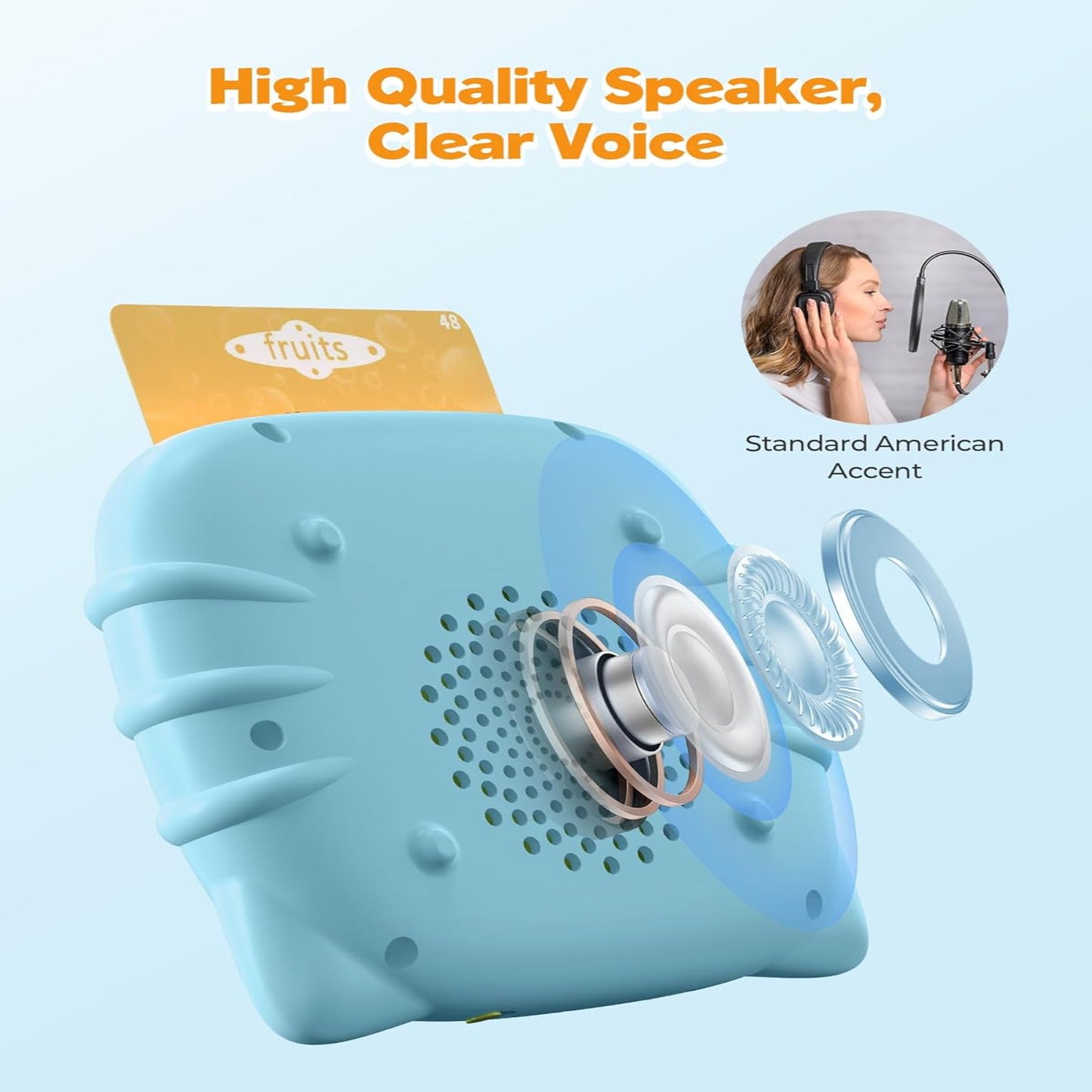 Interactive Vocabulary Speaker with 224 Learning Words and Sound Effects