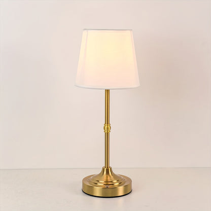 Rechargeable Table Lamp with Touch Dimming Control and Fabric Shade