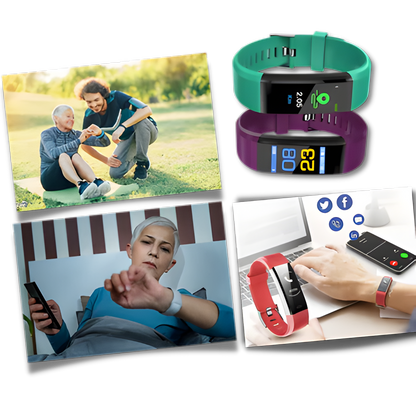 Smartwatch with Heart Rate and Blood Pressure Monitor