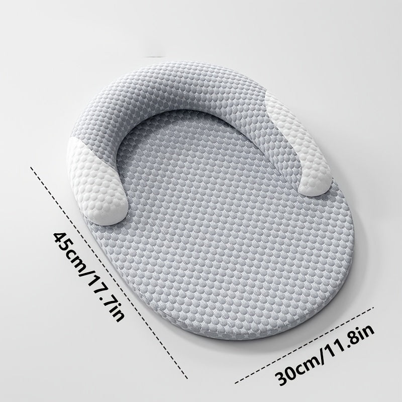 Polyester Cat Bed with Raised Edge and Polypropylene Fill, Non-Slip Base