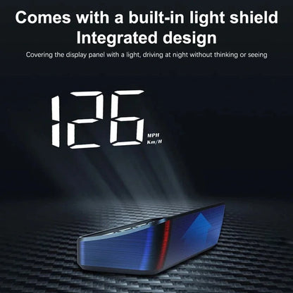 Windshield Heads Up Display with Digital Speedometer and GPS Tracking