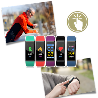 Smartwatch with Heart Rate and Blood Pressure Monitor