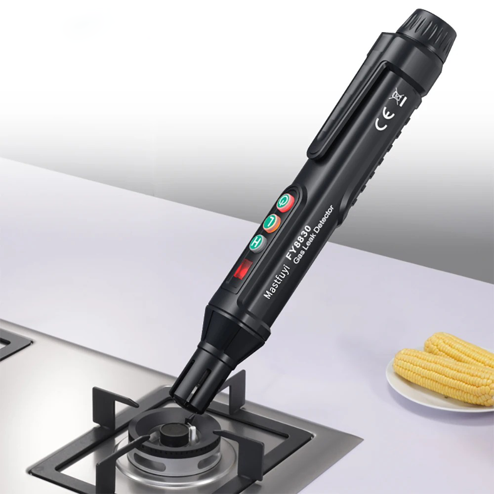 Handheld Gas Leak Detector with a Semiconductor Sensor, Sound and Light Alarm and Adjustable Sensitivity