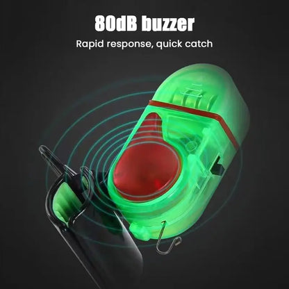 Fishing Bite Alarm with LED Light, New Sensitive Smart Electronic Fishing Bells for Rods, Fish Bite Alarm Sound Alert Bell, Clip-On Electronic Fishing Alarms Bite Alarms for Fishing allveramart
