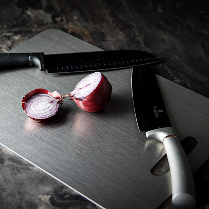 Titanium Cutting Board with Antibacterial Surface and Rounded Safety Edges