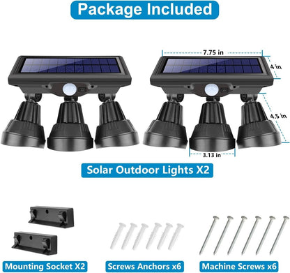 Solar Outdoor Security Floodlight with Motion Sensor