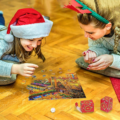 24 Day Christmas Jigsaw Countdown with 42 Pieces Per Box and a Full Size Poster