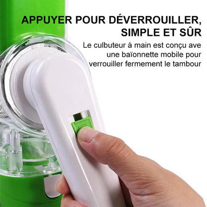 Rotary Vegetable Grater with 3 Interchangeable Stainless Steel Blades and Suction Feet