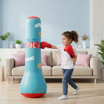Inflatable Kids Boxing Bag with Water Filled Base for Active Play