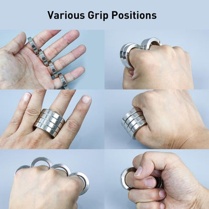 Folding Metal Finger Ring with Four-Finger Design and Silent Operation