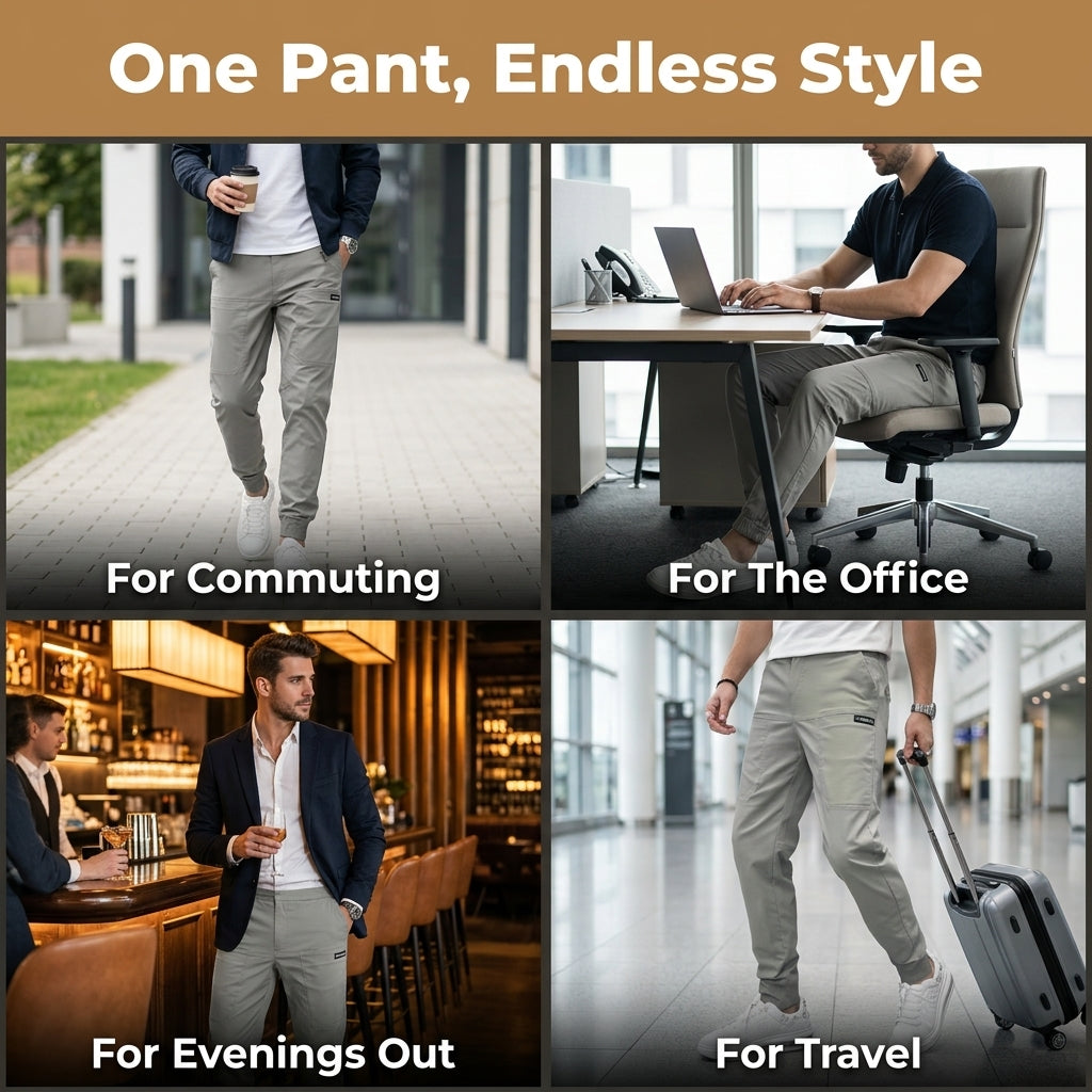 Stretch Cargo Jeans with Six Pockets and Reinforced Stitching, Slim Fit